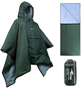 Travel Bird Sleeping Bag for Adult, Wearable Blanket Insulated Poncho Hooded, Sleepingbag Quilt f...