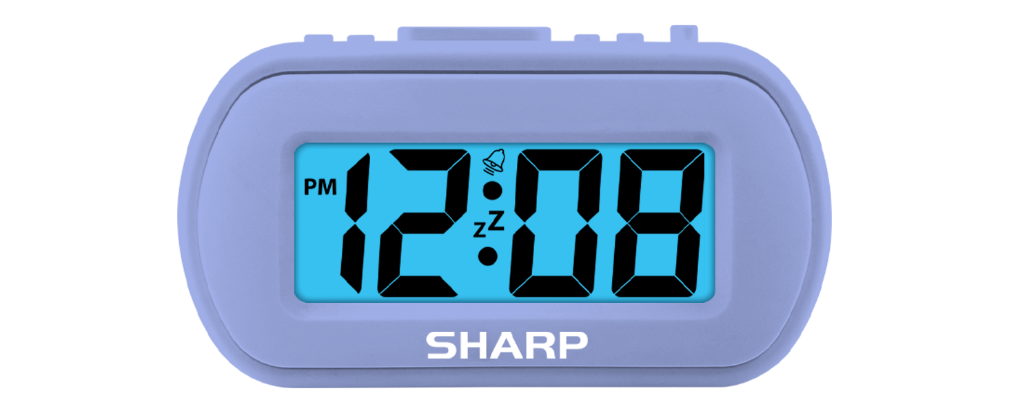 Backlight on Demand easy clock with rubber finish mini size