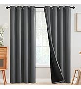 SimpleHome 100% Blackout Curtains for Bedroom,Thermal Insulated Grommet Window Drapes Room Darken...