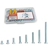 80 Pcs 8 Sizes #8-32 Carbon Steel Zinc-Plated Phillips Pan Head Machine Screws Assortment Kit