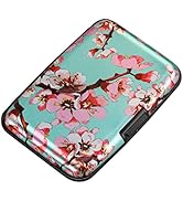 ELFISH Mini RFID Aluminum Wallet Credit Cards Holder Business Card Case Metal ID Case for Men Wom...