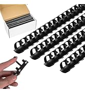100Pack Plastic Binding Combs, 1/4 Inch Diameter,120 Sheet Capacity, Letter Size, 21 Ring Black C...