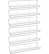 evron 6 Pack Acrylic Shelves for Wall Storage,13.8" Floating Bookshelves for Kids,with Self-Adhes...