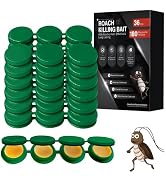 36 Pack Cockroach Gel Bait, Highly Effective Roach Killer Indoor Infestation Solution, Fast Actin...