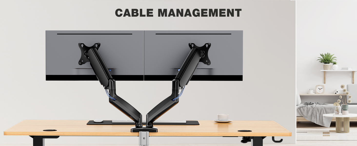 dual monitor stand for desk