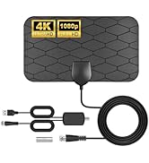 TV Antenna - Digital TV Antenna, Antenna for Smart TV,360°Reception, Support 4K 1080p Smart Telev...
