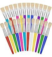 Toddler Paint Brushes 24 Pack, Large Paint Brushes for Kids Bulk, Easy to Clean & Grip, Non Shedd...