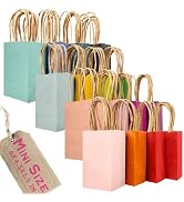 qiqee 32 Pcs Mini Paper Gift Bags with Handles 6
