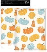 JarThenaAMCS 100Pcs Fall Poly Mailers 10 x 13 Inch Simple Autumn Pumpkin Packaging Bags Self Seal...