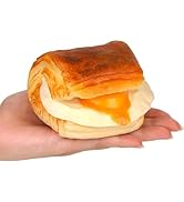 Anboor 3.6 Inches Squishies, Simulation Egg Bread Squishies Slow Rising, Stress Relief Food Squis...