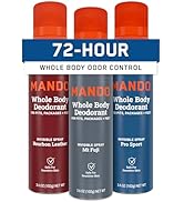 Mando Whole Body Deodorant For Men - Invisible Spray Deodorant - 72 Hour Odor Control - Low Irrit...