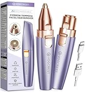 VG VOGCREST Eyebrow Facial Trimmer: 2 in1 Rechargeable Facial Hair Removal and Eyebrow Shaver - F...