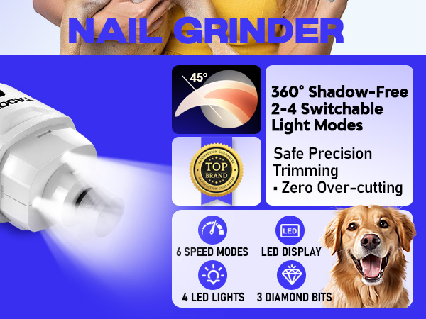nail grinder for dogs with guard