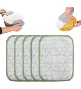 QITELL Multipurpose Steel Wire Cleaning Cloth - Double-Sided Scrub Rag for Kitchen Pots Pans Wet ...