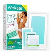 Bikini Wax Strips for Women & Men | 42 Count Centella Asiatica Body Waxing Strip | Wokaar Hair Re...