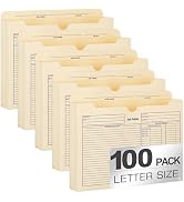 Manila File Jacket,10x12 Inches Job Folders File Jackets,2 Inch Expandable Sides Manila Folders,1...