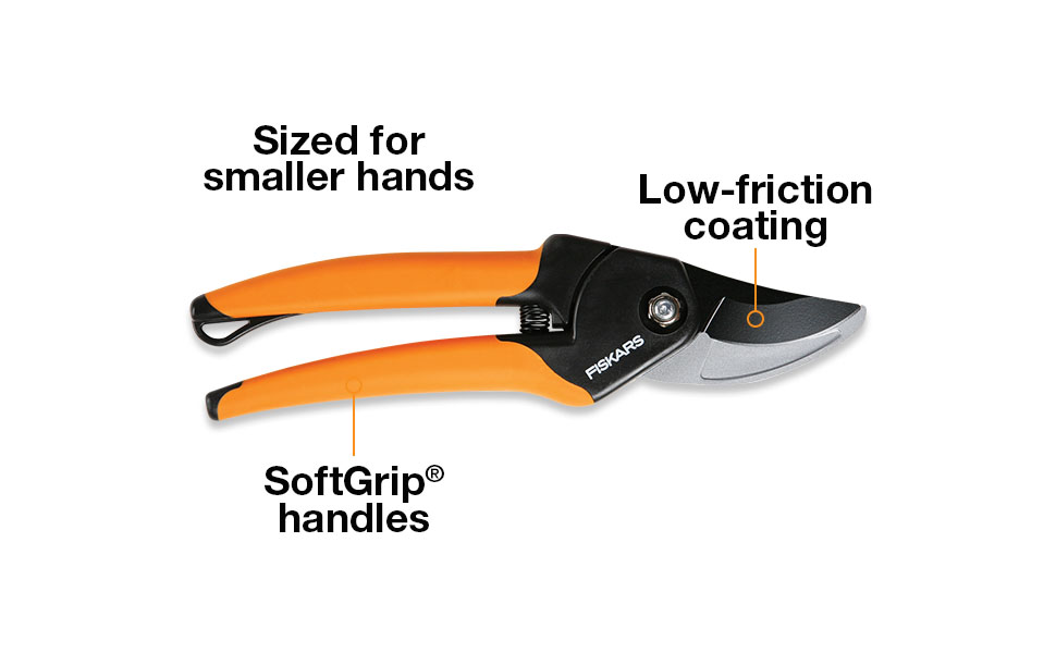 Fiskars 379451-1002 SoftGrip Pruner, Orange