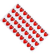 180 Pcs Red 12mm Acrylic Heart Rhinestone Sticker Crystal Gems Sticker Jewels Stickers for Weddin...