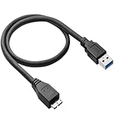 3FT External Hard Drive Cord, Replacement USB 3.0 to Micro-B Super Speed/Charge SS Cable for West...