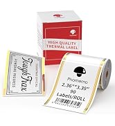 Phomemo Thermal Labels for M220/M200/M221 Label Maker,2.36"x3.39"(60x86mm),90 Labels/Roll,for Bar...