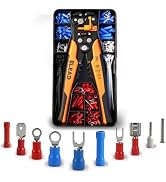 321-Piece Wire Connectors Kit, Electrical Terminal Connectors, Crimp/Stripping/Cutting Multifunct...