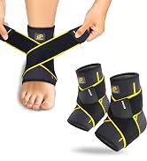 ankle brace compression sleeve adjustable straps pain relief running weightlifting sprain workout