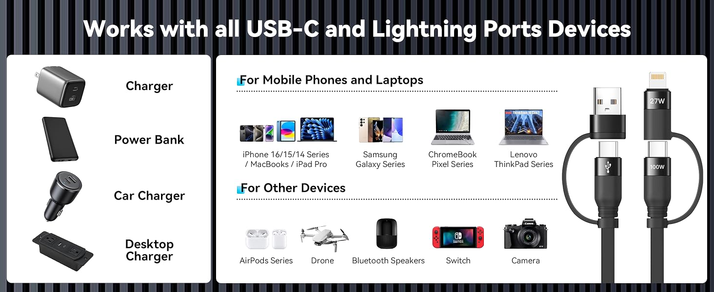 retractable usb c to lightning cable usb c to usb c charger usbc to c/l chargring cable usbc charger