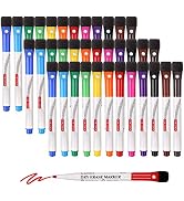 Comix Dry Erase Markers, Fine Tip Whiteboard Magnetic Markers with Eraser Cap, 36 Bulk 12 Colors ...