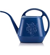Fasmov 1-Gallon Plastic Watering Can with Comfortable Handle, Garden Watering Cans Long Spout for...