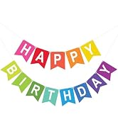 Pre-Strung Happy Birthday Banner NO DIY Birthday Party Banner Happy Birthday Sign Birthday Hangin...