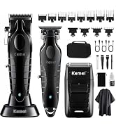 KEMEI Professional Hair Clipper, Hair Trimmer, Beard Shaver Set for Men, Electric Cordless Barber...