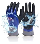 HPHST Waterproof Work Gloves,Winter Work Gloves Heavy Duty Oil Resistant Gardening Gloves with Ni...