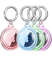 Waterproof Airtag Holder, DDJ 4 Pack Airtag Keychain, AirTag Case for Dog Collar, Luggage, Keys, ...
