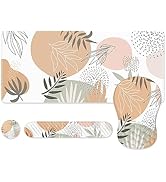 iLeadon Ergonomic Mouse Pad Set with Massage Design, Desk Mat + Mouse Pad with Wrist Rest + Keybo...