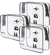 TSA Approved Clear Travel Toiletry Bag wih Zippers Carry-on Travel Accessories Quart Size Toiletr...