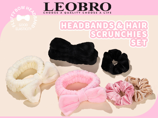 Headbands and Hair Scrunchies Set