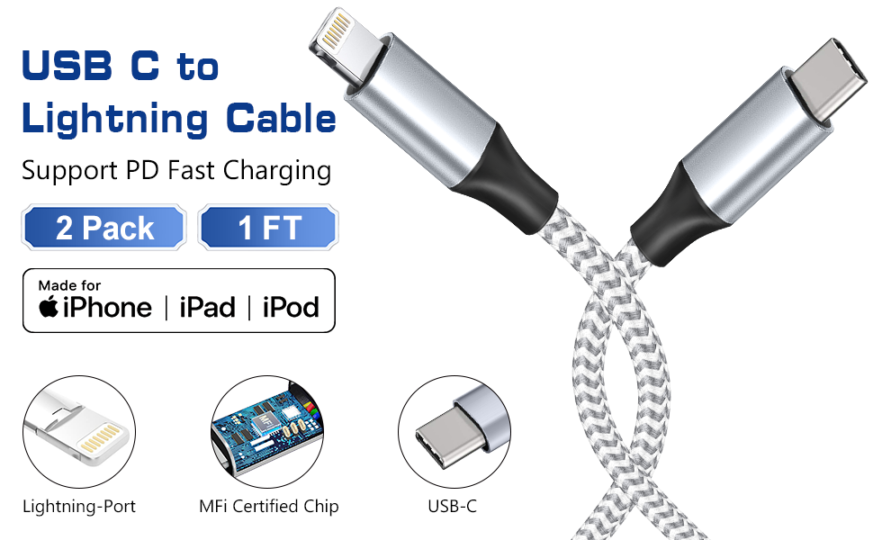 short usb c to lightning cable