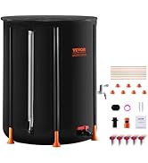 VEVOR Collapsible Rain Barrel, 100 Gallon/380 L Portable Water Tank, PVC Rainwater Collection Bar...