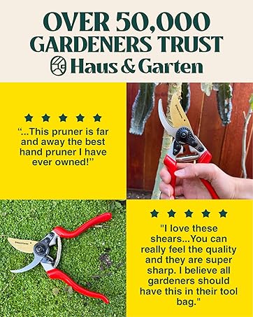 Ergonomic Bypass Pruners Professional Titanium Garden Shears Pruning Scissor Gardening Clippers