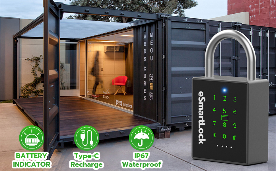smart padlock with code