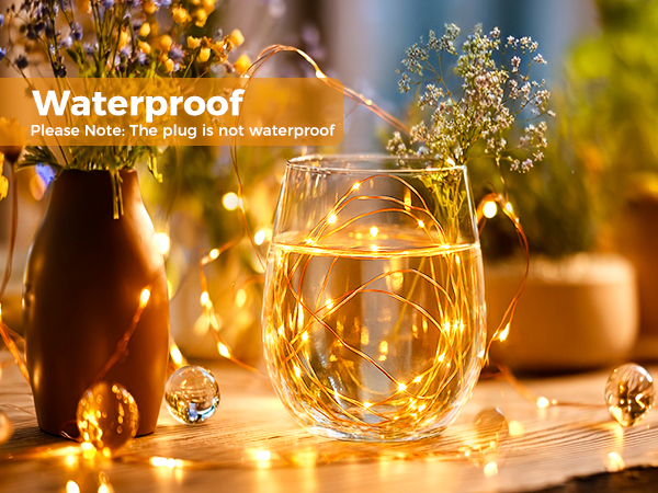 twinkle lights plug in waterproof