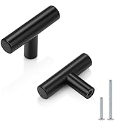 Probrico 5 Pack| Black Cabinet Knobs Drawer T Knobs Kitchen Single Hole Cabinet Knobs 2