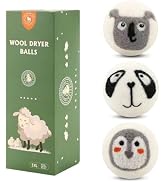 Wool Dryer Balls 3 Pack XL, Natural Fabric Softener New Zealand Wool,Handmade Organic Laundry Dry...
