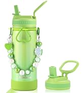 Mininoo Kids Water Bottle for School - 16 oz Stainless Steel Insulated Water Bottle with Ceramic-...