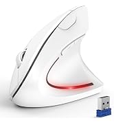 TECKNET Ergonomic Mouse, Wireless Bluetooth Vertical Mouse, 4800 DPI Optical Tracking, 6 Adjustab...