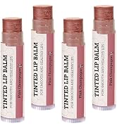 Earth's Daughter Tinted Lip Balm 4-Pack of Pink Champagne Color - Beeswax, Coconut Oil, Cocoa But...
