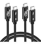 Besgoods Thunderbolt 5 Cable, 3.3ft USB C to USB-C 80Gbps Data Transfer 240W PD3.1 Fast Charging ...