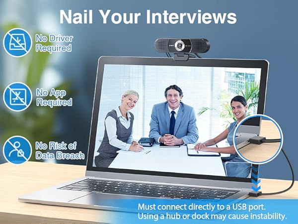 EMEET C980 PRO 3-in-1 4K Webcam with Mics and Speakers for Conference Needs