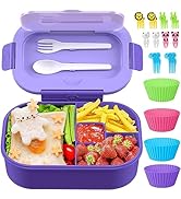 TIME4DEALS Lunch Box Kids Adult Bento Box Bento-Style Lunch Box 1300ml Ideal Portion Size Leak Pr...