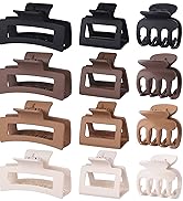 SMKSL 12 Pcs Hair Clips for Women 3 Styles Small Medium Large Claw Clips for Thin Thick Curly Hai...